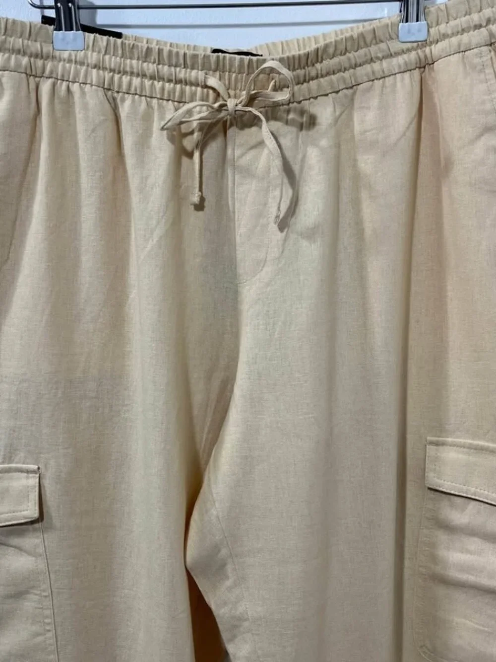 Banana Republic NWT Beige Pull On Lightweight Neutral Cargo Jogger Pant [sz Lp]